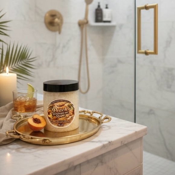 Handcrafted Peach Better Have My Rum body Scrub - Picture 2 of 2